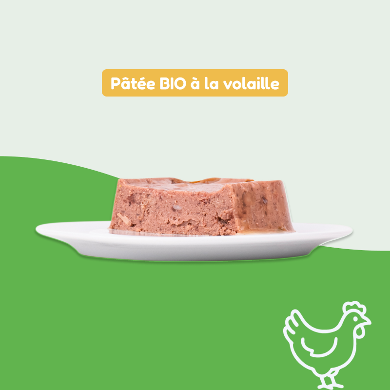 Pâtées bio à la volaille (chat adulte et stérilisé)