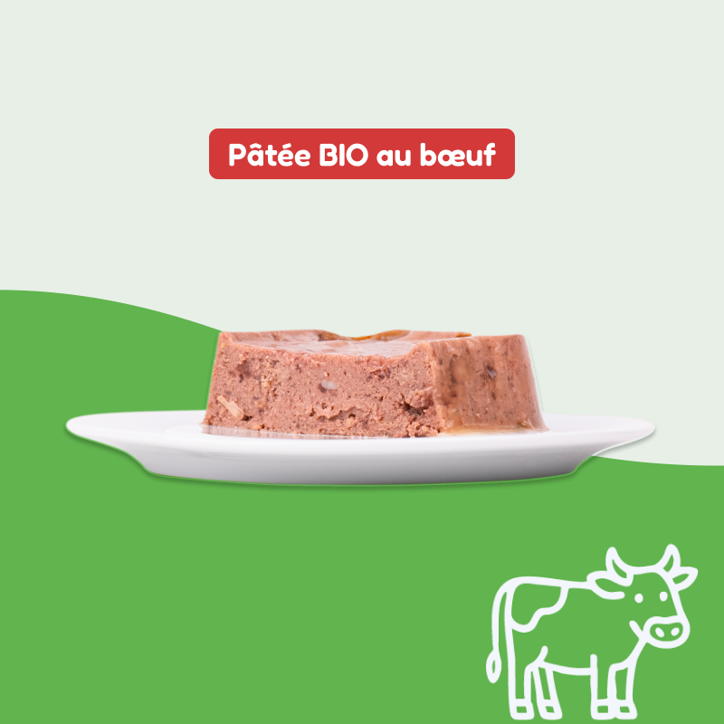 Pâtées bio au bœuf (chat adulte et stérilisé)