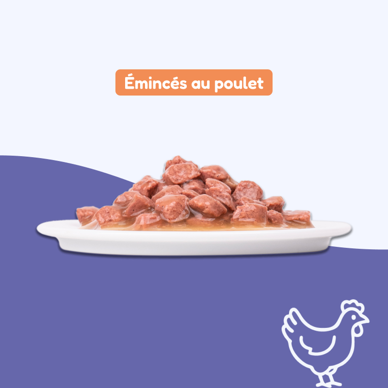 Émincés au poulet (chiot)