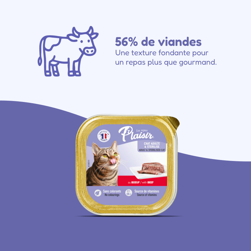 Pâtées au bœuf (chat stérilisé)