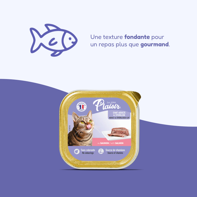 Pâtées au saumon (chat stérilisé)