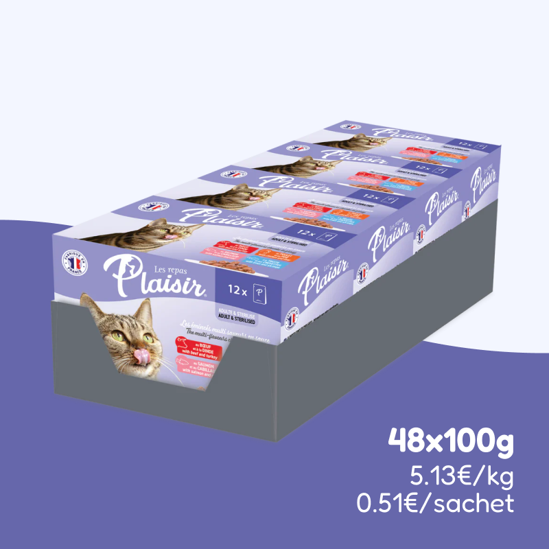 Pack d'émincés multisaveurs (chat stérilisé)