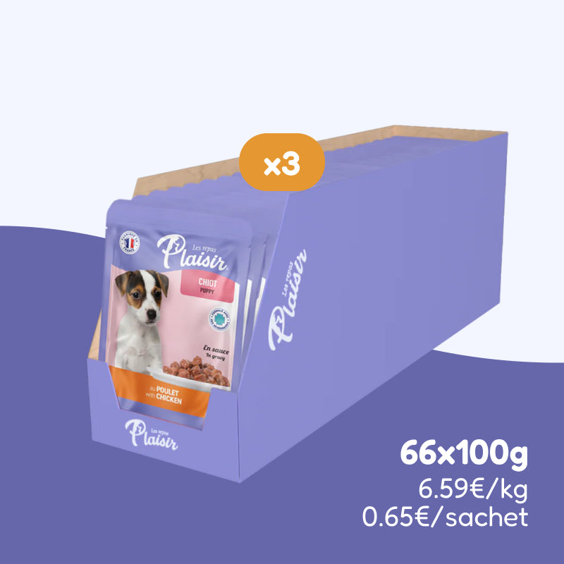 Émincés au poulet (chiot)