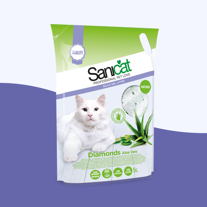 Litière - Sanicat Diamond Aloe Vera (chat)
