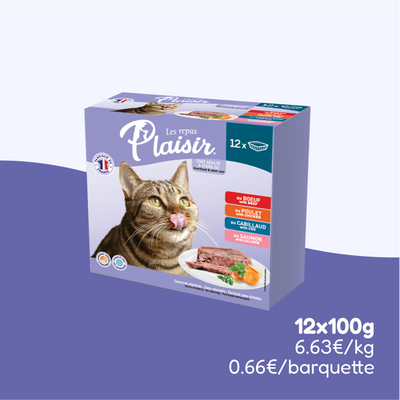 Pack de pâtées multisaveurs (chat stérilisé)