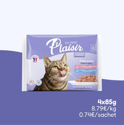 Pack découverte - émincés saumon et truite (chat stérilisé)