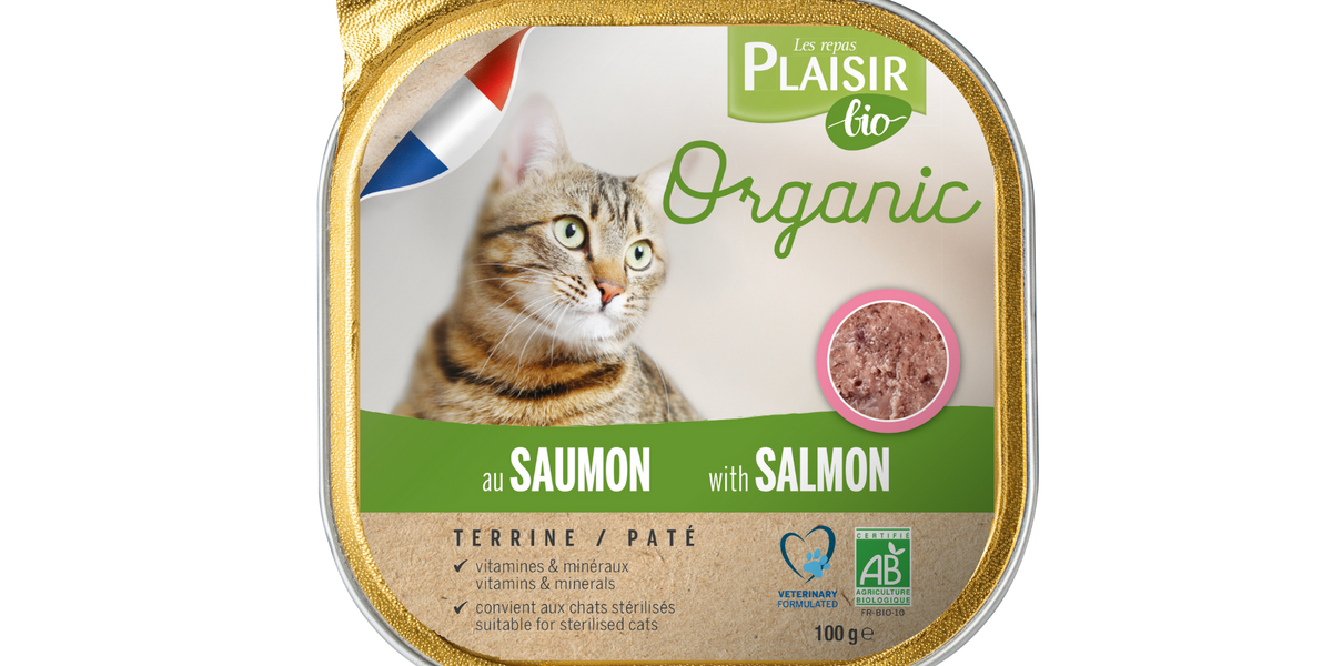 Pâté saumon avec algues marines pour chat Bio - Produit & Terroir