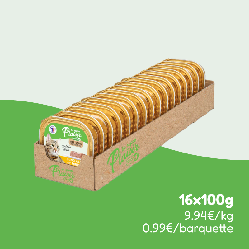 Pâtées bio à la volaille (chat adulte et stérilisé)