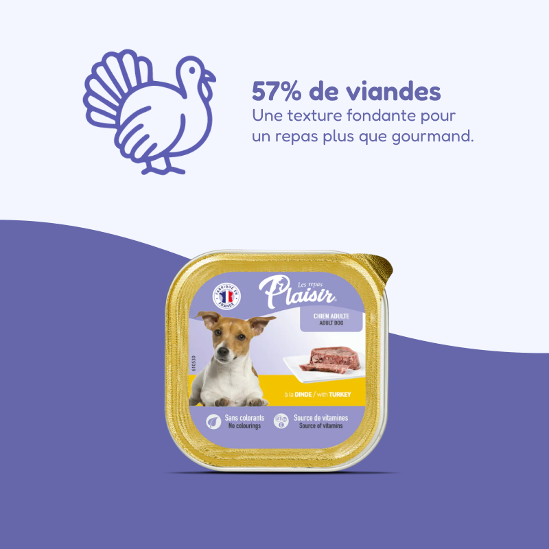 Pâtées à la dinde (chien adulte)