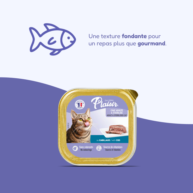 Pâtées au cabillaud (chat stérilisé)