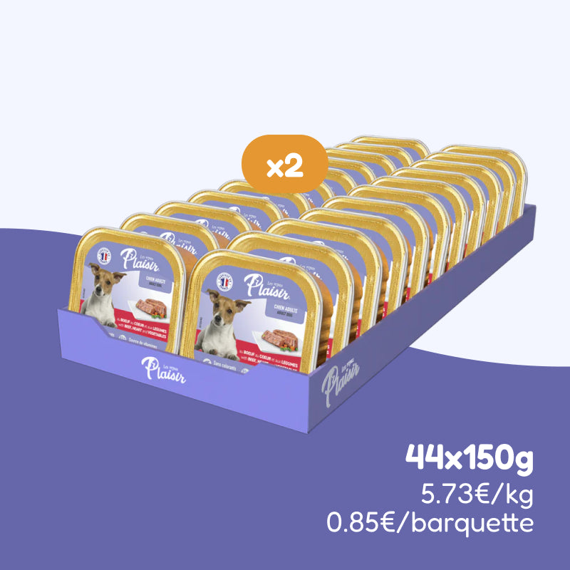 Pâtées au bœuf, cœur et aux légumes (chien adulte)