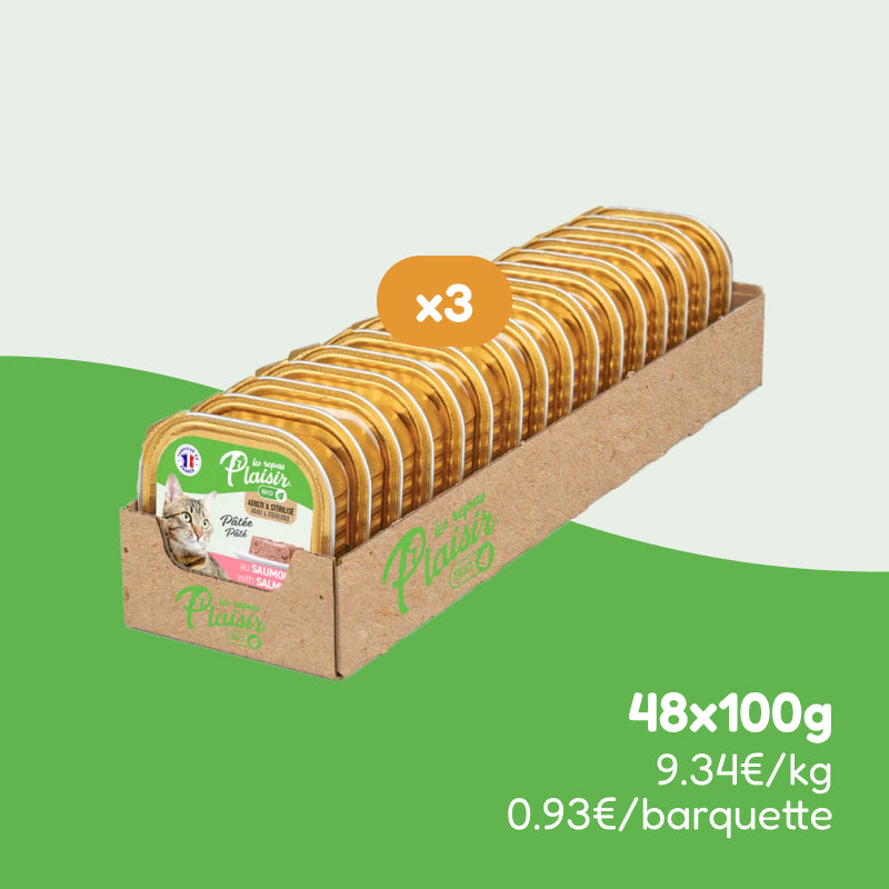 Pâtées bio au saumon (chat adulte et stérilisé)