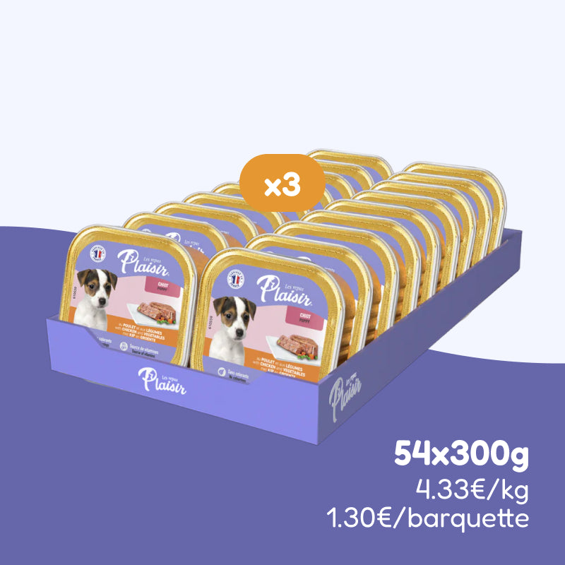 Pâtées au poulet et aux légumes (chiot)