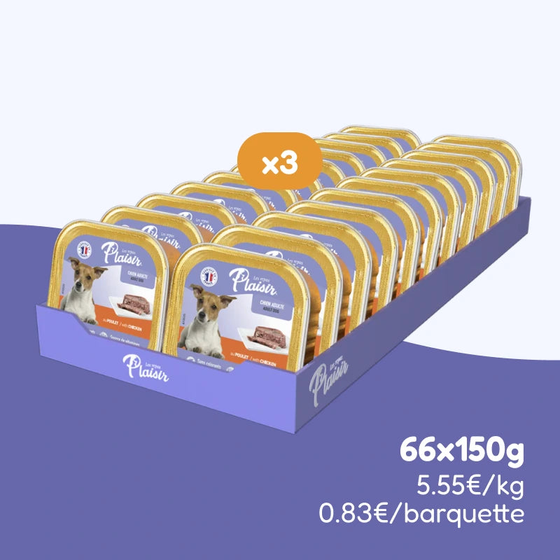 Pâtées au poulet (chien adulte)