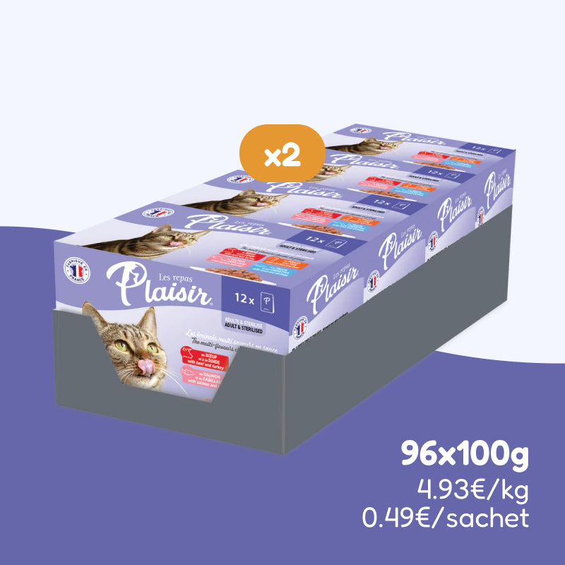 Pack d'émincés multisaveurs (chat stérilisé)