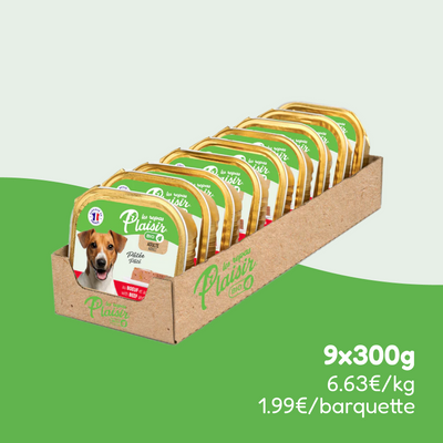 Pâtées bio au bœuf et légumes (chien adulte)