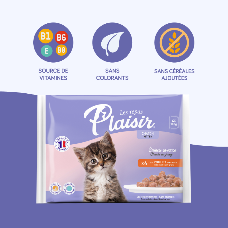 Pack découverte - émincés au poulet (chaton)