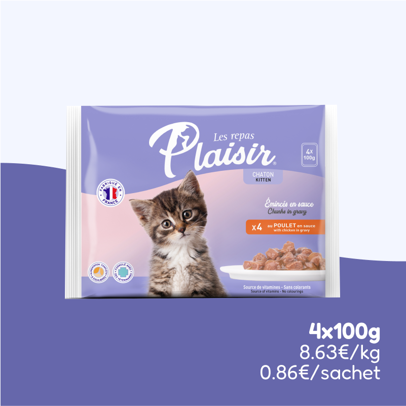 Pack découverte - émincés au poulet (chaton)