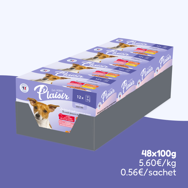 Pack d'émincés multisaveurs (chien adulte)