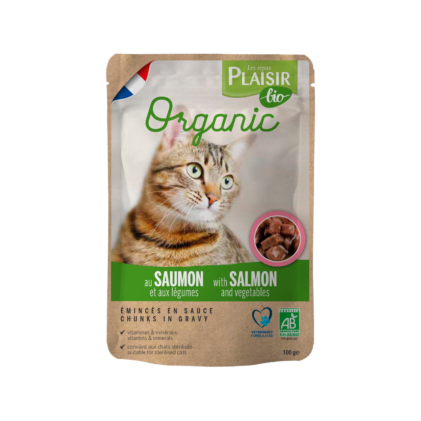 Pâté saumon avec algues marines pour chat Bio - Produit & Terroir BioMeUp